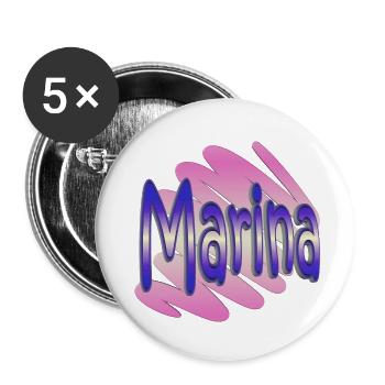 port de plaisance2 - Lot de 5 petits badges (25 mm) - blanc - Devant