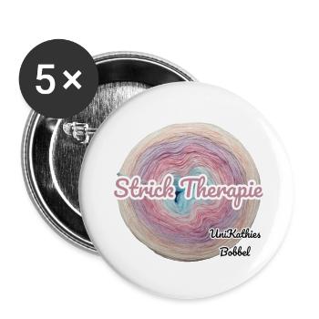 Strick Therapie - Buttons klein 25 mm (5er Pack) - Weiß - Vorne