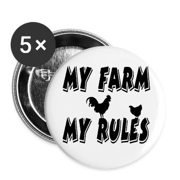 Farm - Buttons small 1''/25 mm (5-pack) - white - Front