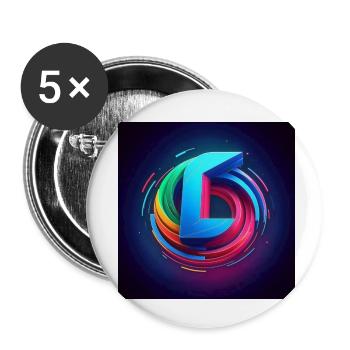 Logi.design - Buttons small 1''/25 mm (5-pack) - white - Front