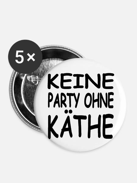 Party - Buttons klein 25 mm (5er Pack) - Weiß