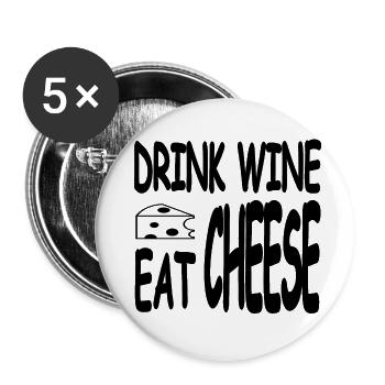Wein - Buttons klein 25 mm (5er Pack) - Weiß - Vorne