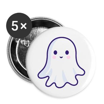 Geist - Buttons klein 25 mm (5er Pack) - Weiß - Vorne