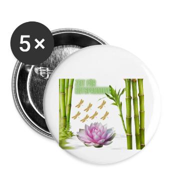 Entspannen - Buttons klein 25 mm (5er Pack) - Weiß - Vorne