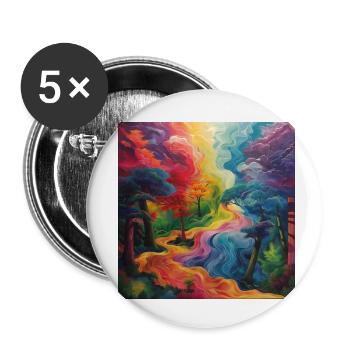 Abstract Way - Buttons small 1''/25 mm (5-pack) - white - Front