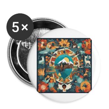Natural Harmony - Buttons small 1''/25 mm (5-pack) - white - Front