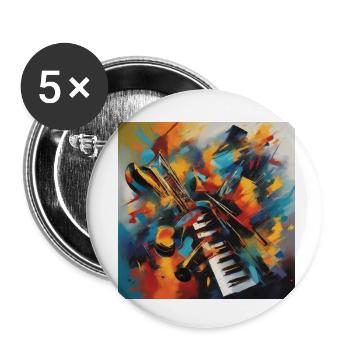Symphony of Colours - Buttons small 1''/25 mm (5-pack) - white - Front