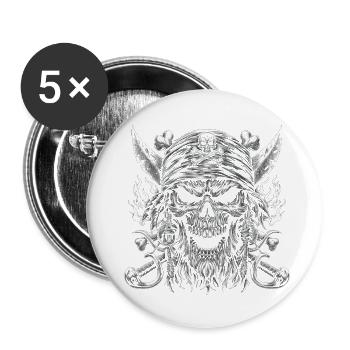 Flamme de la haute mer - Lot de 5 petits badges (25 mm) - blanc - Devant