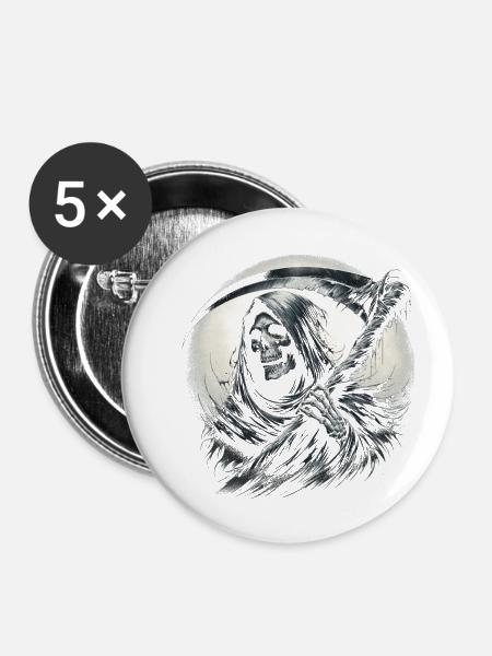 Bote des Todes - Buttons klein 25 mm (5er Pack) - Weiß