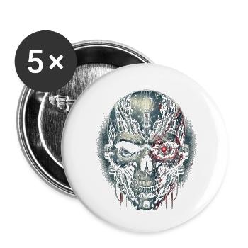 Cybernetic Sentinel - Buttons small 1''/25 mm (5-pack) - white - Front