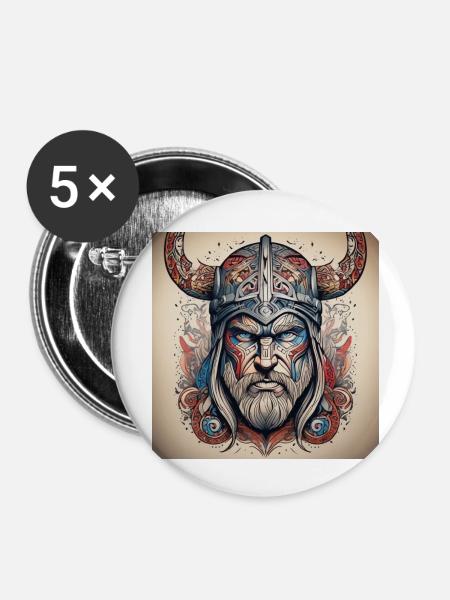 Thor - Buttons klein 25 mm (5er Pack) - Weiß
