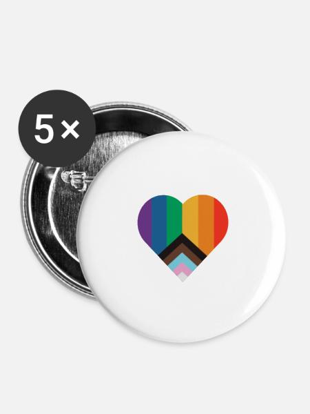 Love - Buttons klein 25 mm (5er Pack) - Weiß