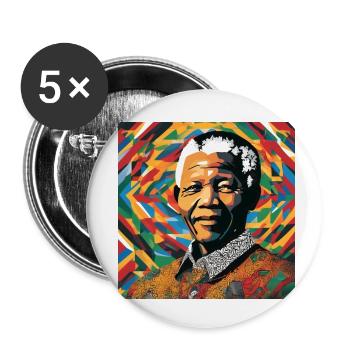 L'Héritage de Mandela : Un Legacy en Couleurs - Lot de 5 petits badges (25 mm) - blanc - Devant