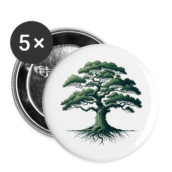 Tree - Buttons small 1''/25 mm (5-pack) - white - Front