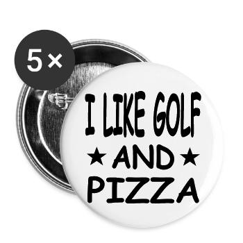 Golfe - Lot de 5 petits badges (25 mm) - blanc - Devant