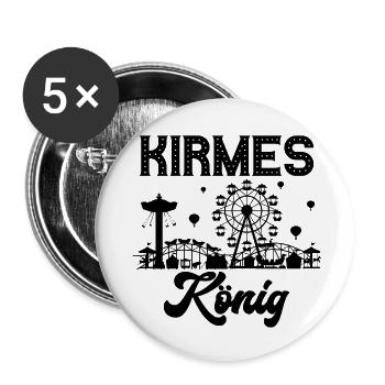 Kirmes König Jahrmarkt Rummel Volksfest - Buttons klein 25 mm (5er Pack) - Weiß - Vorne
