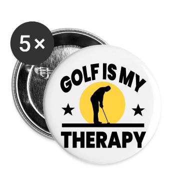 Golf - Buttons klein 25 mm (5er Pack) - Weiß - Vorne