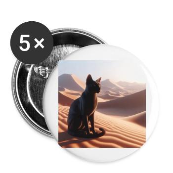 A true cat in a desert 1 - Buttons small 1''/25 mm (5-pack) - white - Front