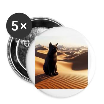A true cat in a desert 3 - Buttons small 1''/25 mm (5-pack) - white - Front
