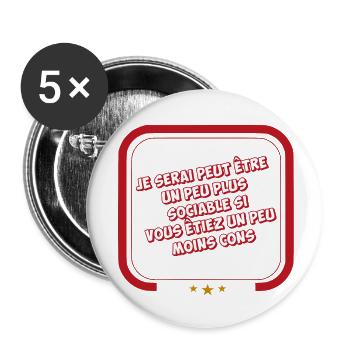 Maybe I'll be more sociable - Buttons small 1''/25 mm (5-pack) - white - Front