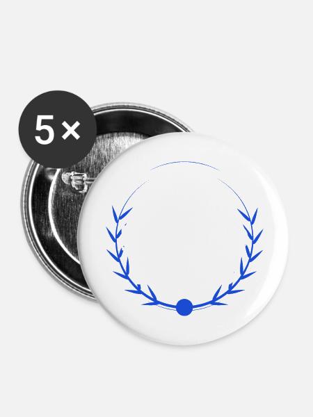 workouts high-intensity training - Buttons klein 25 mm (5er Pack) - Weiß