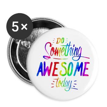 slogan illustration style art vector fashion graphics - Buttons small 1''/25 mm (5-pack) - white - Front