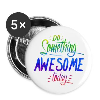 slogan illustration style art vector fashion graphics - Buttons small 1''/25 mm (5-pack) - white - Front