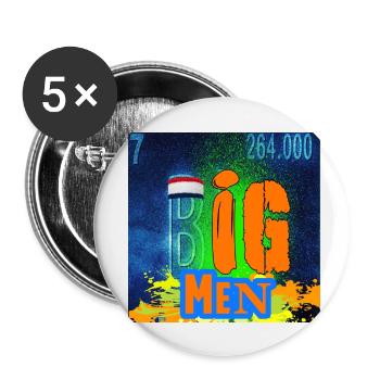 BIG MEN CHEMISTRY - Buttons small 1''/25 mm (5-pack) - white - Front