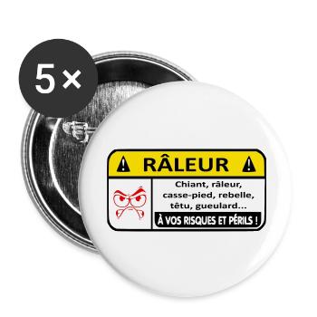Sich beschwerende Gefahr - Buttons klein 25 mm (5er Pack) - Weiß - Vorne