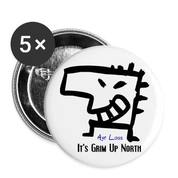 Grim up north - Buttons klein 25 mm (5er Pack) - Weiß - Vorne