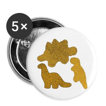 Dinonuggets united - Buttons small 1''/25 mm (5-pack) - white - Front