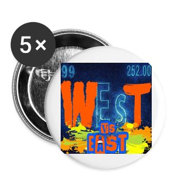 WEST VS EAST CHEMISTRY - Lot de 5 petits badges (25 mm) - blanc - Devant