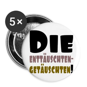 enttäuschten - Buttons klein 25 mm (5er Pack) - Weiß - Vorne
