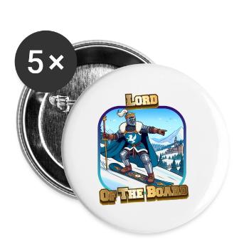 Lord Of The Board - Buttons klein 25 mm (5er Pack) - Weiß - Vorne