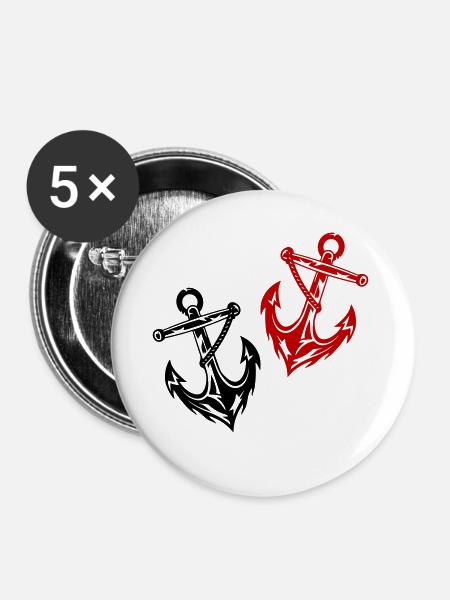 Anker Marine - Buttons klein 25 mm (5er Pack) - Weiß