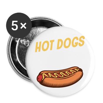 Hot Dogs Are Always The Answer Hotdogs Foodie Wien - Buttons small 1''/25 mm (5-pack) - white - Front