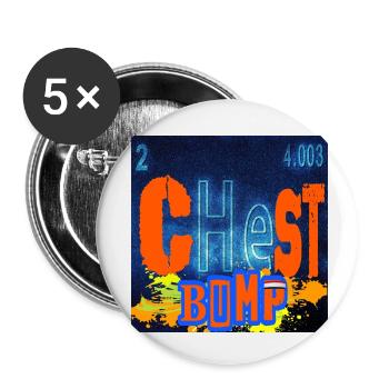 CHESTBUMP chemistry - Buttons small 1''/25 mm (5-pack) - white - Front