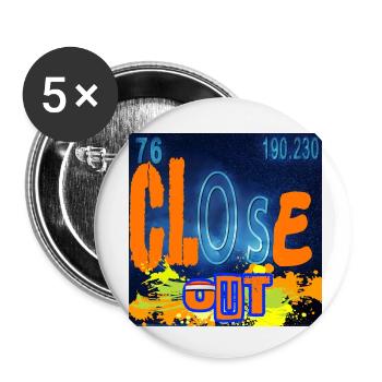 CLOSE OUT CHEMISTRY - Buttons small 1''/25 mm (5-pack) - white - Front