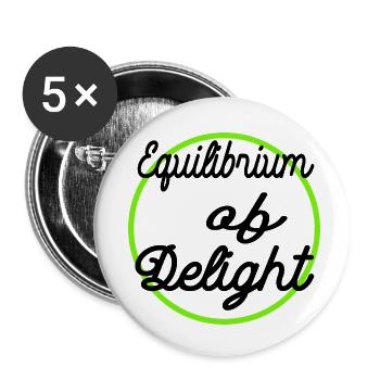 present idea achieving equilibrium jokes - Buttons small 1''/25 mm (5-pack) - white - Front