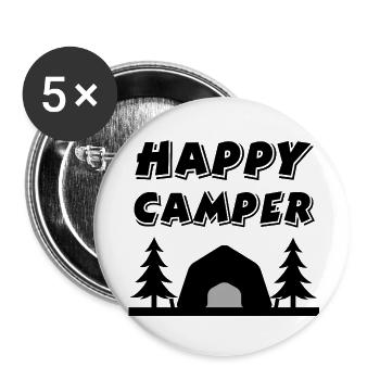 Camping - Buttons klein 25 mm (5er Pack) - Weiß - Vorne