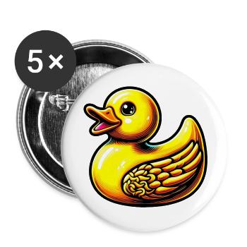 Duckling Duck Duck - Buttons small 1''/25 mm (5-pack) - white - Front