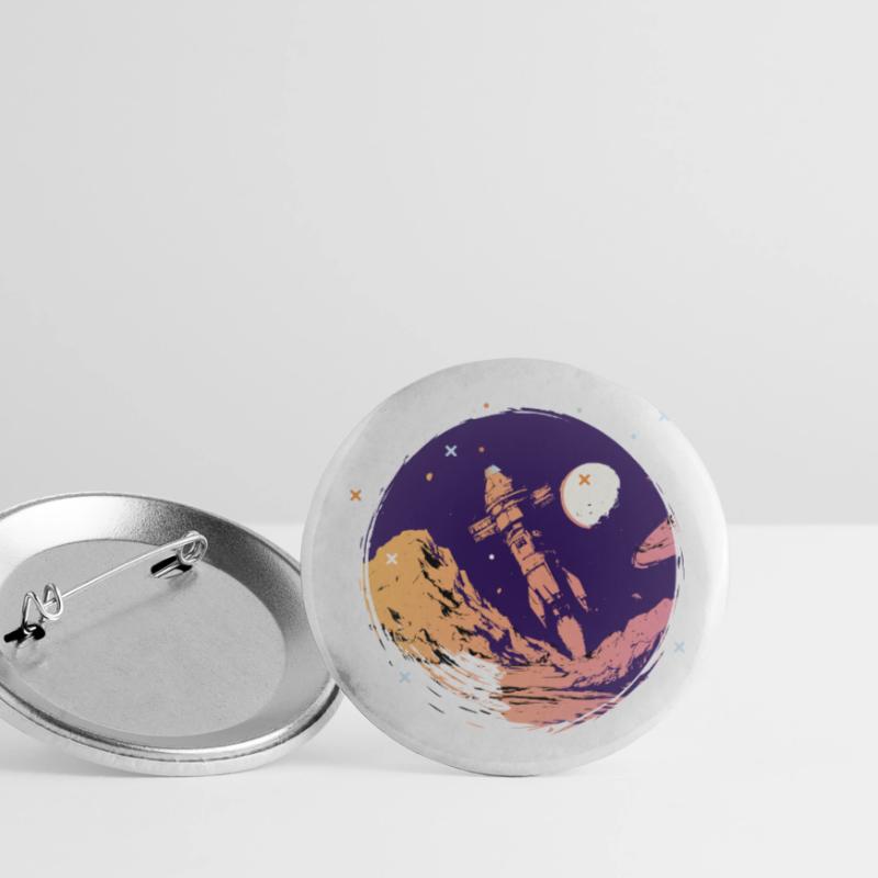 fusée espace école de l’espace début Allez nerd de l’espace Lot de 5 petits badges (25 mm)