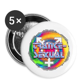 TranceSexual / Transsexual / Transsexuell - Buttons small 1''/25 mm (5-pack) - white - Front