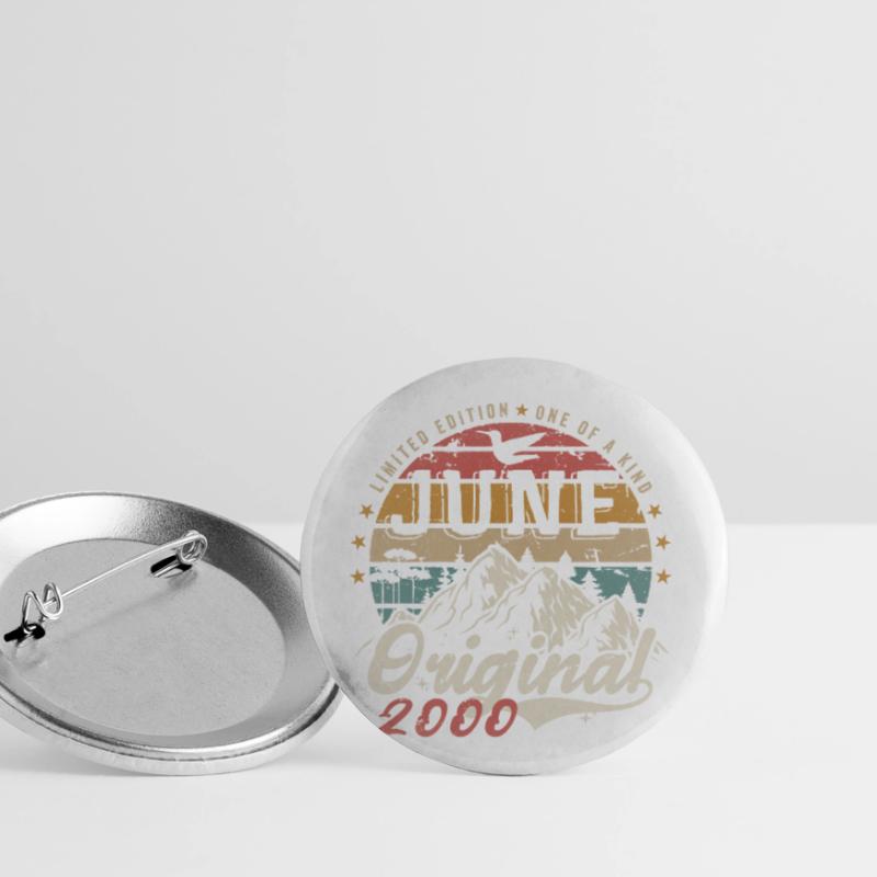 Juni 2000 Geburtstag Juni 2000 Geschenk Juni 2000 Buttons klein 25 mm (5er Pack)