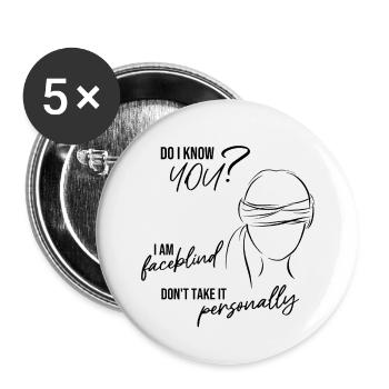 Do I Know you? - Buttons small 1''/25 mm (5-pack) - white - Front
