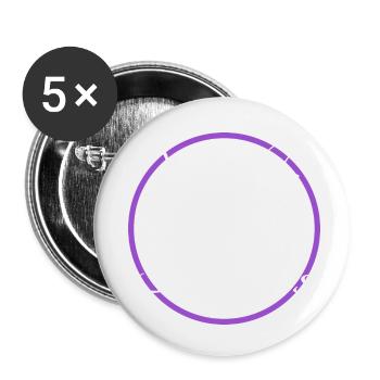 les amateurs de livres, la littérature contemporaine heureuse - Lot de 5 petits badges (25 mm) - blanc - Devant