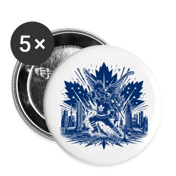 Hockey Canada Hockey sur glace États-Unis club de hockey rondelle bâton - Lot de 5 petits badges (25 mm) - blanc - Devant