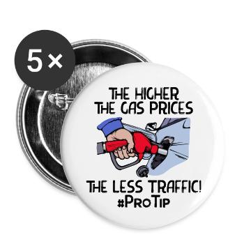 Gasoline Fuel Pump Energy Energy Storage Statement - Buttons small 1''/25 mm (5-pack) - white - Front