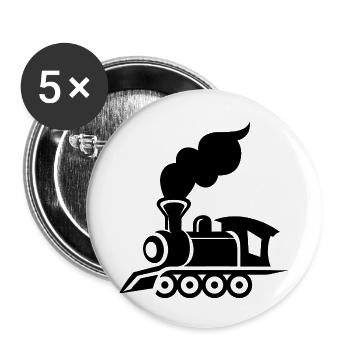 Locomotive Graphics - Buttons small 1''/25 mm (5-pack) - white - Front