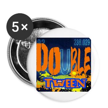 "DOUBLE TWEEN" chemistry - Buttons small 1''/25 mm (5-pack) - white - Front